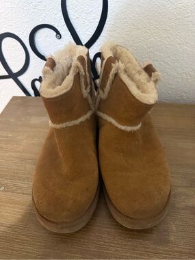 UGG Chestnut Suede Shearling Ankle Boots